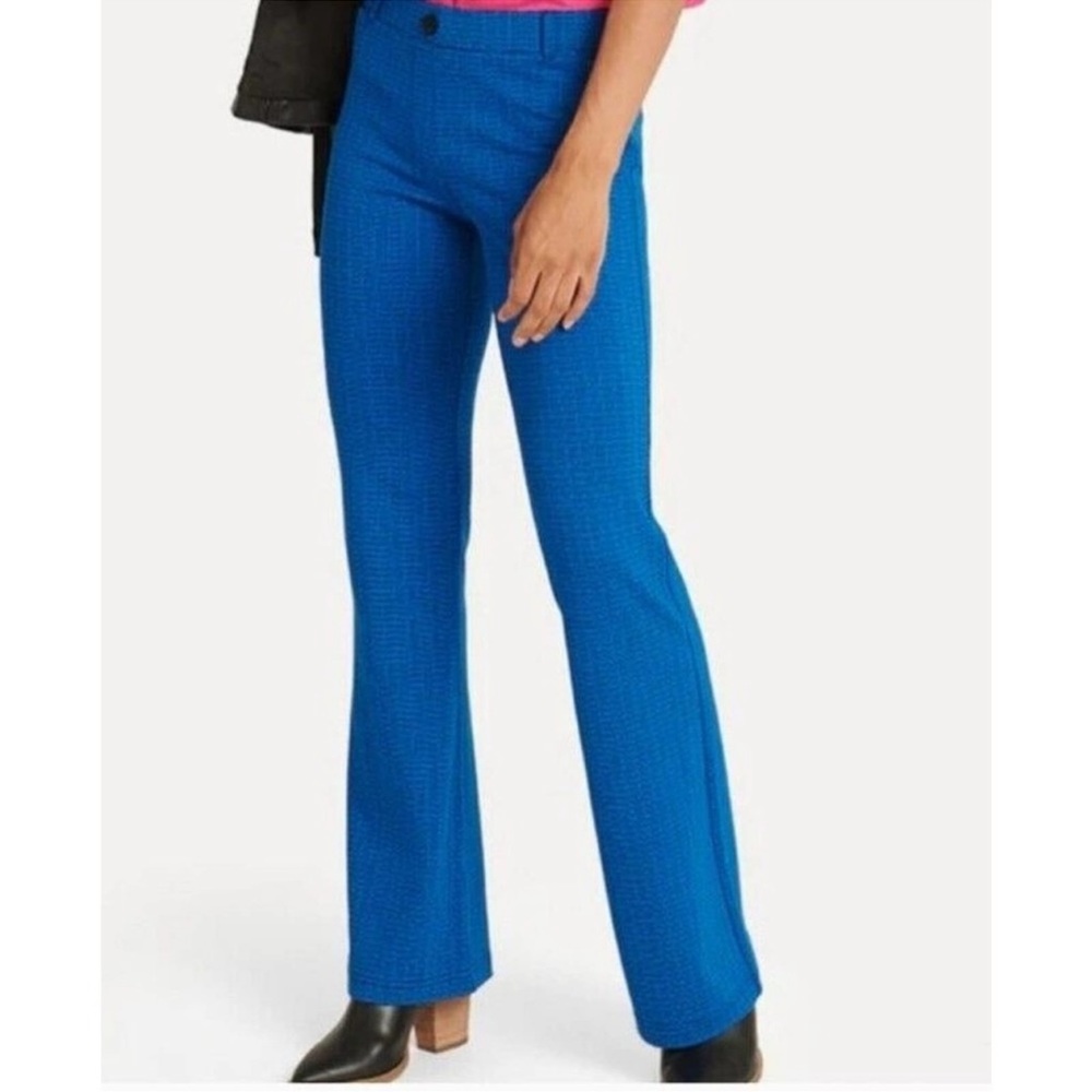 Betabrand Classic Dress Pant Yoga Pant in Indigo Wave Size Small